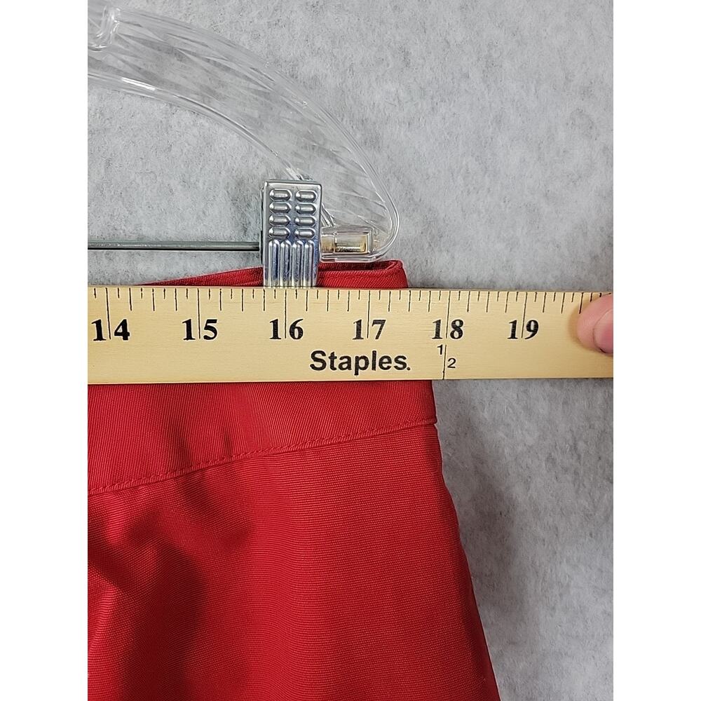 Talbots Cotton Red Geometric Embroidered Side Zip A Line Skirt Women's Plus 16 - Picture 10 of 12